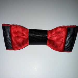 Black and Red Seatbelt Bow